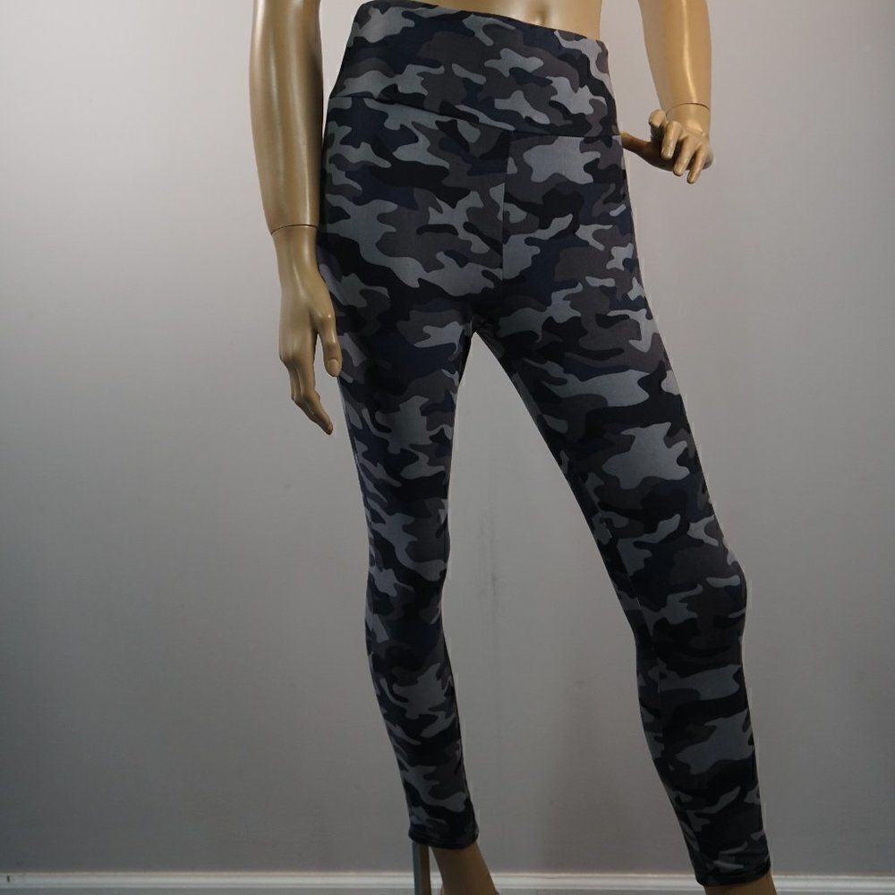 Lark Plus Grey Maternity Leggings Camouflage Gray Sz M